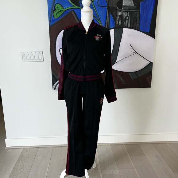 Champion Women’s Block Floral Logo Tracksuit Jacket and Pants size S-XS - Picture 5 of 16